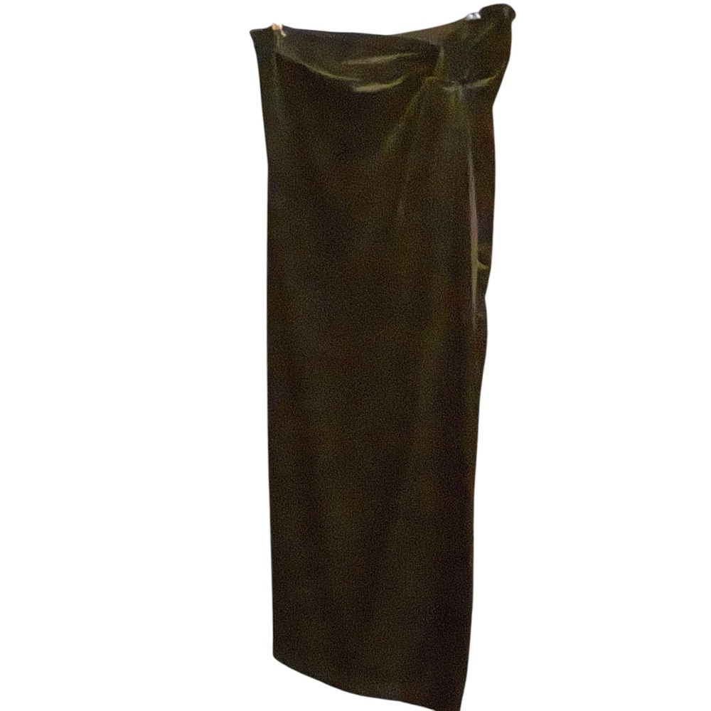 AFRM black long ribbed skirt size small with slit